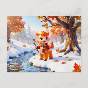 Cartão Postal Personagem Cute 3D do Zodíaco Sagitário