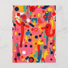 Cartão Postal Personagem de desenho animado