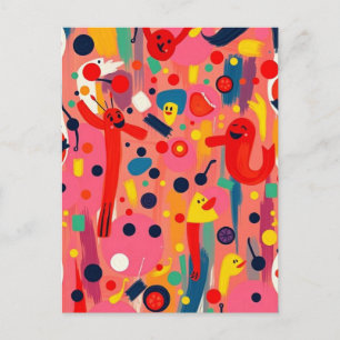 Cartão Postal Personagem de desenho animado