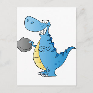 Cartão Postal Personagem de desenho animado de dinossauro