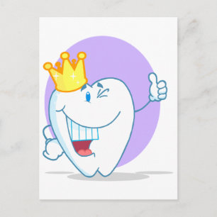 Cartão Postal Personagem de desenho animado Dente Sorridente Com