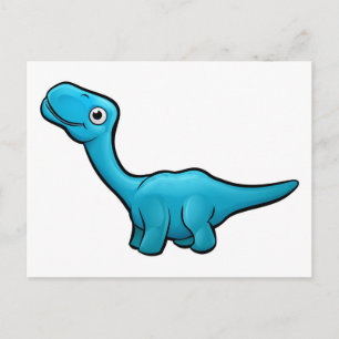 Cartão Postal Personagem de desenho animado dinossauro Diplodocu