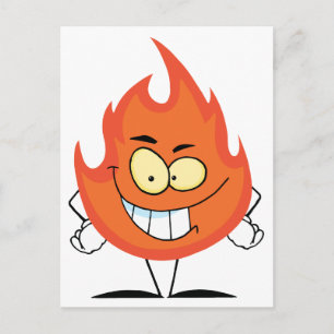 Cartão Postal Personagem de desenho animado Flame