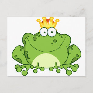 Cartão Postal Personagem de desenho animado Príncipe Sapo Verde