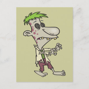 Cartão Postal personagem de desenho animado zombie bobo