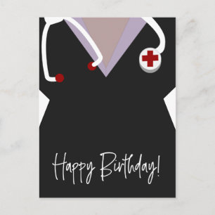 Cartão Postal Personagem de Enfermeira Médico Veterinário Unifor