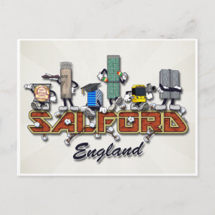 Cartão Postal Personagens de desenho animados Salford