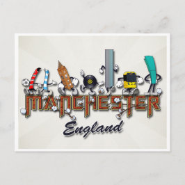 Cartão Postal Personagens de Manchester