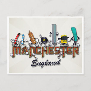 Cartão Postal Personagens de Manchester