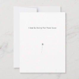 Cartão Postal Personalised Grief Mourning Sorry For Your Loss.