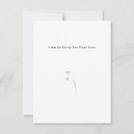 Cartão Postal Personalised Grief Mourning Sorry For Your Loss.