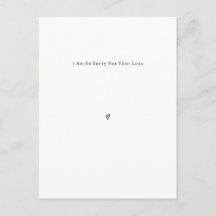 Personalised Grief Mourning Sorry For Your Loss.