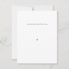 Cartão Postal Personalised Grief Mourning Sorry For Your Loss.