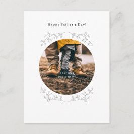Cartão Postal Personalised Photo Happy Father's Day Card.
