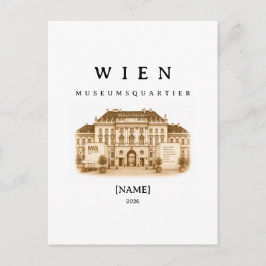 Cartão Postal Personalisierte Wien Museumsquartier | Name & Jahr