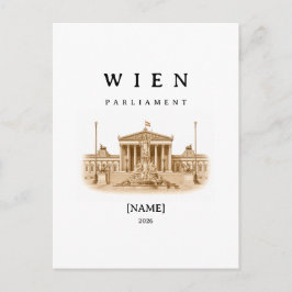 Cartão Postal Personalisierte Wien Parlament | Name & Jahr