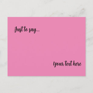 cartão postal personalizado, apenas para dizer car