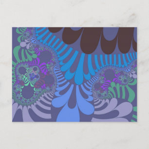 Cartão postal personalizado azul cornflower Mod