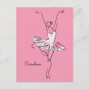 Cartão postal personalizado Ballerina