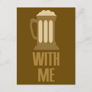 Cartão postal personalizado Beer With Me
