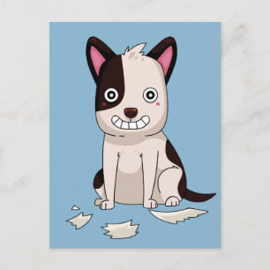 Cartão postal personalizado com cores de cachorro