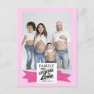 Cartão postal personalizado com foto moderna citaç