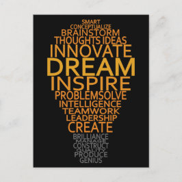 Cartão postal personalizado com lâmpada inspiracio