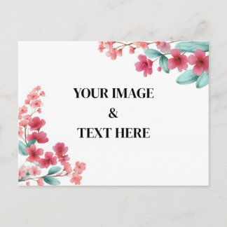 Cartão Postal Personalizado com Sua Própria Foto & Texto