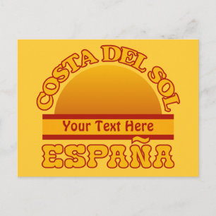Cartão postal personalizado da espanha Costa Del S