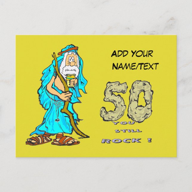 Cartão postal personalizado de 50º aniversário de  (Frente)