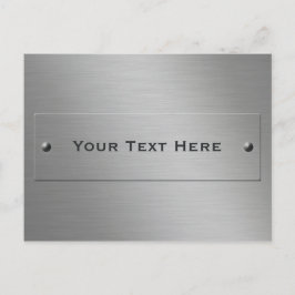 Cartão postal personalizado de aparência metálica