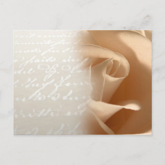 Cartão postal personalizado de casamento Rose Crea