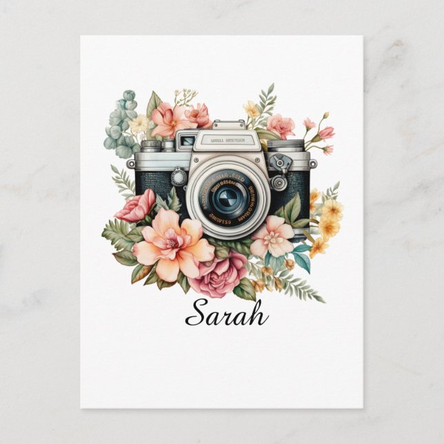 Cartão postal personalizado de fotógrafo (Frente)