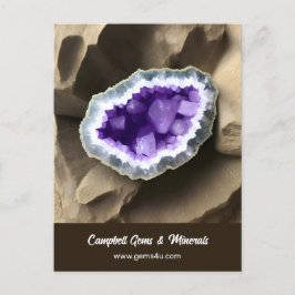 Cartão postal personalizado de Geode do na moda Am