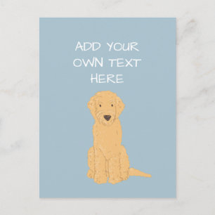 Cartão postal Personalizado de Nome de Cão Golde