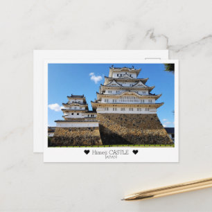 Cartão Postal Personalizado, do Castelo Himeji com Amor