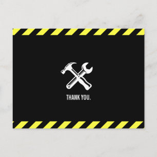 Cartão Postal Personalizado do Projeto de Construção Obrigado