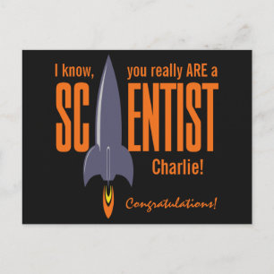Cartão postal personalizado do Rocket Scientist
