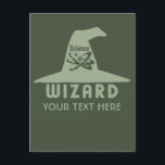 Cartão postal personalizado do Science Wizard<br><div class="desc">Altere o campo de texto para o que deseja. Você também pode alterar a fonte e seu tamanho e cor usando a função "Personalizar", bem como adicionar mais campos de texto, se desejar. Além disso, você pode editar a cor de fundo deste item para o que deseja. Veja na minha...</div>