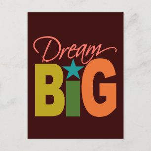 Cartão postal personalizado Dream BIG