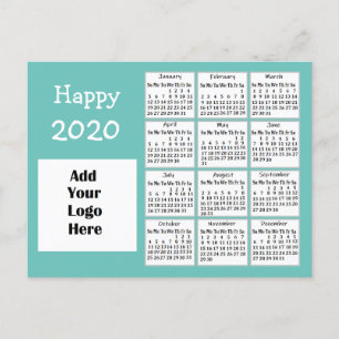 Cartão Postal Personalizado Feliz 2020 Novo Ano Personalizado