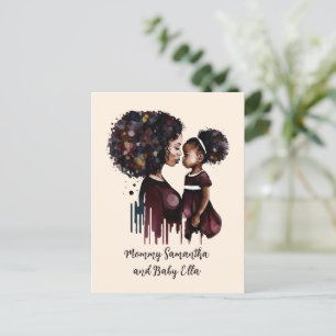 Cartão Postal Personalizado Mãe e Filha Negra (4)