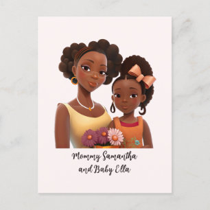 Cartão Postal Personalizado Mãe e Filha Preta (7)