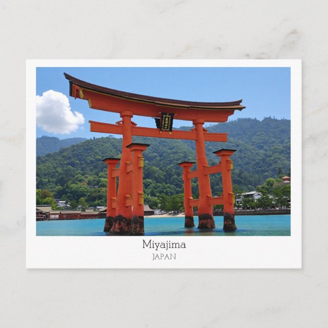 Cartão Postal Personalizado, Miyajima, Japão (Frente)