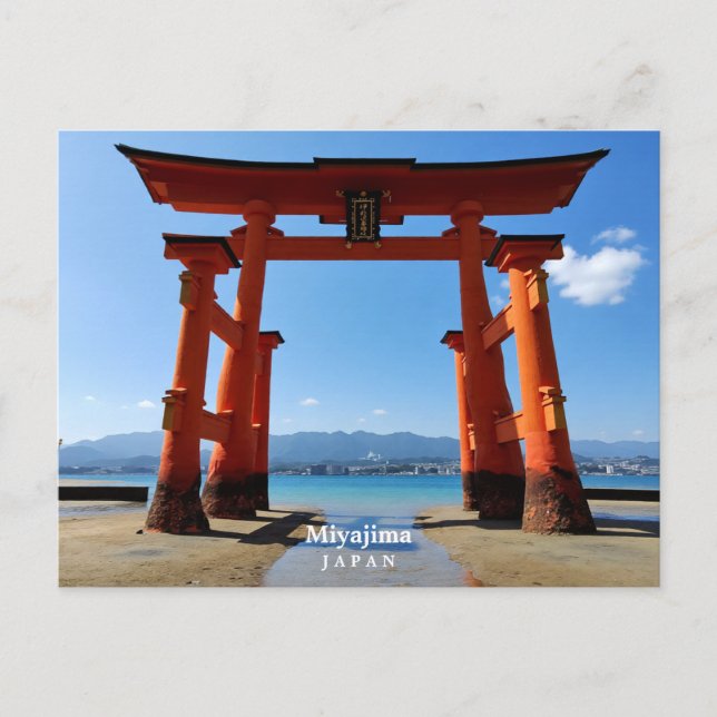 Cartão Postal Personalizado, Miyajima, Japão (Frente)