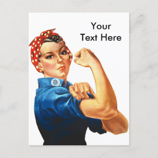 Cartão Postal Personalizado moderno Rosie the Riveter