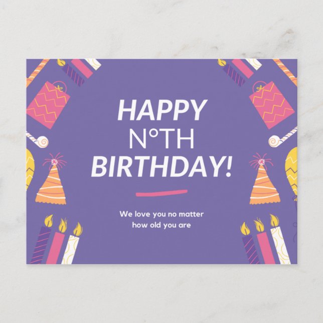 Cartão Postal Personalizado: Nós te amamos não importa a sua ida (Frente)