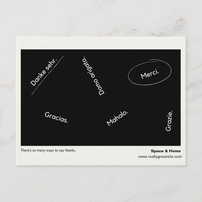 Cartão Postal Personalizado - Obrigado pela sua empresa (Frente)