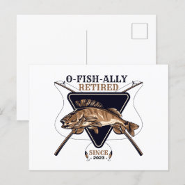 Cartão Postal Personalizado Oficialmente Aposentado Aposentadori