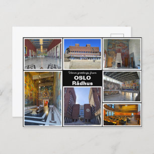 Cartão Postal Personalizado, Oslo rådhus, Noruega